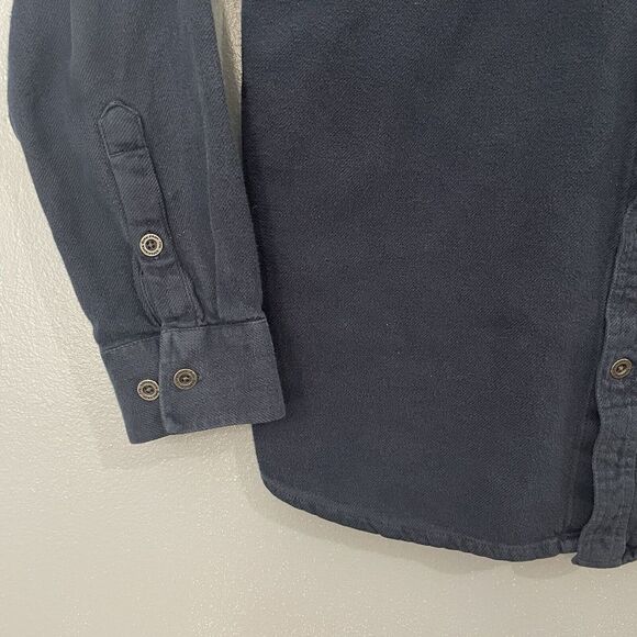 Prana Button Up Shirt Mens Medium Long Sleeve Blue Casual Thick Outdoor Bon Fire - Picture 3 of 11